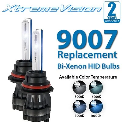 XtremeVision 9007 HID Bi-Xenon Hi/Lo Bulbs- 4300K 5000K 6000K 8000K 10000K - Image 1 of 4