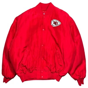 Vintage 90s Kansas City Chiefs NFL Pro Line Starter Bomber Jacket Coat Red Sz XL - Picture 1 of 15