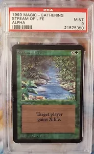 MTG Limited Edition Alpha 1993 Stream of Life PSA 9 Mint Old School - Picture 1 of 1