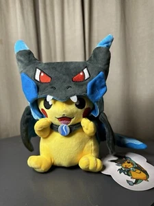 Pokemon Centre Japan Mega Charizard X Cosplay Pikachu Soft Toy Stuffed Plush - Picture 1 of 4