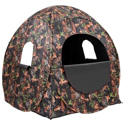 Camo Hunting Blind Portable Pop Ground deer Hunter Tent Canopy Weather Resistant - Image 1 of 4