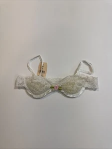 Mini reggiseno bianco Victoria Secret vintage #2399 - Foto 1 di 11