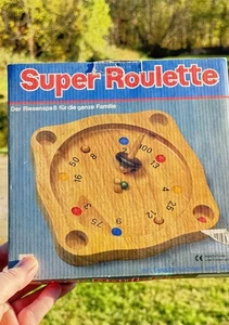 Vintage Pintoy Super Roulette Solid Wood No. 7009-0 & box Never Played with - Picture 1 of 7