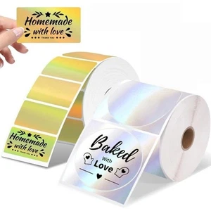 230pcs Waterproof Rectangular Label 40x30 mm Label Roll Portable Printer Paper - Photo 1/14