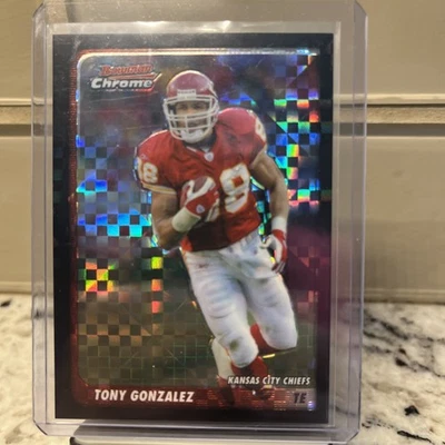 2003 Bowman Chrome Tony Gonzalez Xfractor /250 Kansas City Chiefs - Image 1 of 4