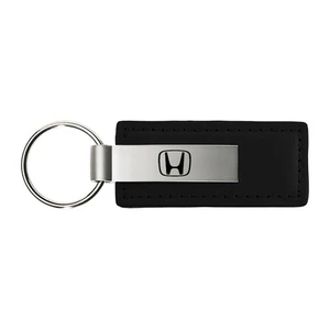 Keychain for Honda H on Black Leather [Officially Licensed] - Bild 1 von 2