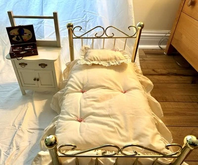 Samantha American Girl Doll Brass Bed & Nightstand Set – Pleasant Company - Image 1 of 4