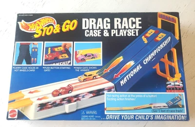 1995 Hot Wheels Sto & Go Drag Race Case & Playset Vintage Sealed New - Image 1 of 4