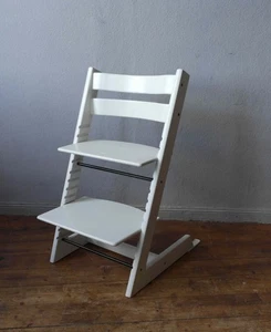 Stokke Tripp Trapp Hochstuhl Weiß Trip Trap für Newborn und Babyset geeignet - Bild 1 von 11