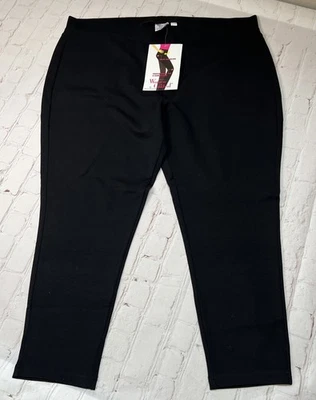 NUEVO CON ETIQUETAS Mujeres Con Control 2X Leggings Pequeños Negros Renee Greenstein Foto 1 de 4