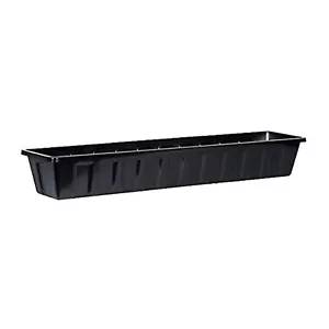 Novelty Poly-Pro Plastic Indoor/Outdoor Liner/Planter Flower Box, Black 36 inch - Picture 1 of 4