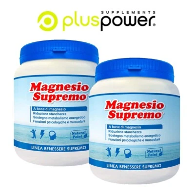 Magnesio Supremo Natural Point contro Stanchezza e Stress 300gr x2