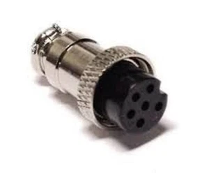 ENCHUFE DE MICRÓFONO DE 1 PIEZA - 6 PINES CONECTOR DE RADIO CB TIPO SOLDADURA # 31-1006 - Imagen 1 de 2