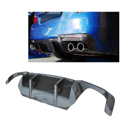 Difusor de parachoques trasero de fibra de carbono estilo V labio inferior para BMW F10 M5 solo 2012-17 Foto 1 de 4