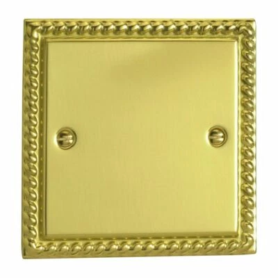 Varilight XGSB Latón pulido georgiano 1 banda Placa en blanco simple