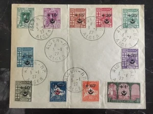 1927 Alger French Algeria First Day cover FDC Complete Stamp Set B1-11 - Picture 1 of 1