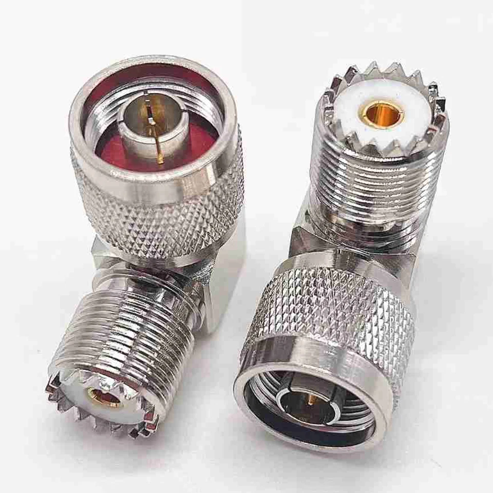 50x N Male Plug to UHF SO-239 Female Jack Right Angle RA Adapter CB HAM Radio FM - Image 1 of 1