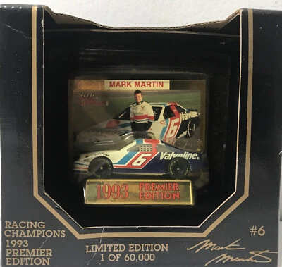 Racing Champions Mark Martin 1993 #6 edición Premier limitada NASCAR 1:64 DieCast Foto 1 de 3