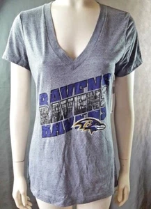 Damen-T-Shirt Größe L NFL Team Bekleidung grau Baltimore Ravens neu mit Etikett 721l34bb17 - Bild 1 von 3