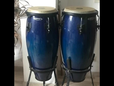 PA Meinl Conga Set, Headliner Series Ocean Blue, höhenverstellbare Ständer - Bild 1 von 3