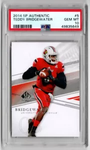 2014 SP Authentic Football #5 Teddy Bridgewater ROOKIE PSA 10 GEM MINT CARDINALS - Bild 1 von 1