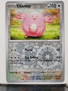 Tarjeta de Pokémon HOLO Chansey 144/198 casi nueva/m violeta escarlata $2 envío plano - Imagen 1 de 2