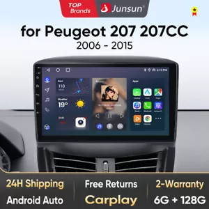 Radio Coche Peugeot 207 2006-2015 6G+128GB Android 13 CarPlay DAB+GPS Navi 4G - Imagen 1 de 14