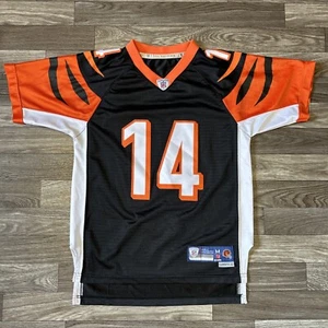 Reebok Cincinnati Bengals Andy Dalton Jersey Youth Medium Black Orange Stitched - Picture 1 of 7