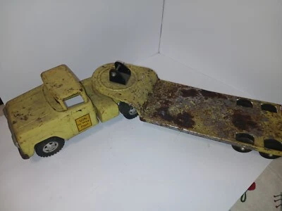 Vintage Tonka Euclid Green State Hiway Truck And Equiment Trailer Set Make Offer - Image 1 of 4