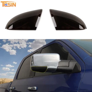 Espejo retrovisor negro ahumado luz giratoria bisel de ajuste para Dodge Ram 1500 2011-2017 - Imagen 1 de 8