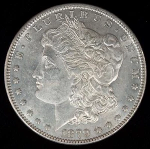 1879-P Morgan Silver Dollar Gorgeous Mint Luster AU - Picture 1 of 2
