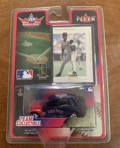 2001 PEDRO MARTINEZ BASEBALL CARD & WHITE ROSE COLLECTIBLE DIE-CAST RED SOX CAR - Picture 1 of 5