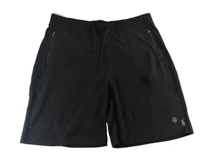 Polo Ralph Lauren Mens Bermuda Shorts New XL Solid Black Zipper Pocket Logo - Picture 1 of 7
