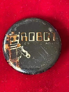 Robot Piercing & Tattoo Portland Oregon Promo Pinback Button 1.25" - Picture 1 of 3