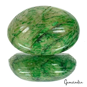 360 Cts Natural Brazilian Green Emerald Hand Made Oval Both Side Carved Huge Gem - Picture 1 of 5