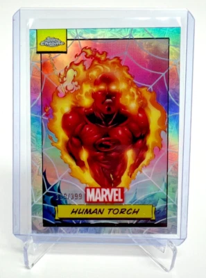 2024 TOPPS CHROME MARVEL Human Torch #24 Web Refractor  /399 - Image 1 of 3