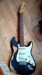 Fender Stratocaster, Mexiko, black, geaged, Bj. 1993 - Bild 1 von 17