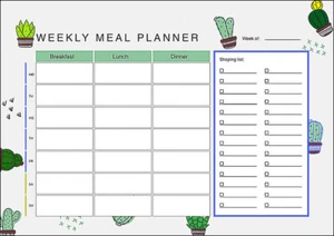 2023 Weekly Family Meal Planner & Shopping List A4 Digital PDF File link 027 - Picture 1 of 4