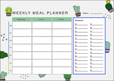 2023 Weekly Family Meal Planner & Shopping List A4 Digital PDF File link 027 - Image 1 of 4
