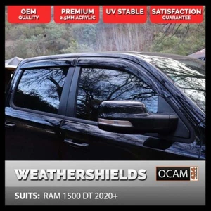 OCAM Weathershields for RAM 1500 DT 2020-Current Window Visors - Picture 1 of 8