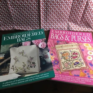 Lot Of 2 Embroidery Books, BAGS and PURSES b65 - Picture 1 of 12