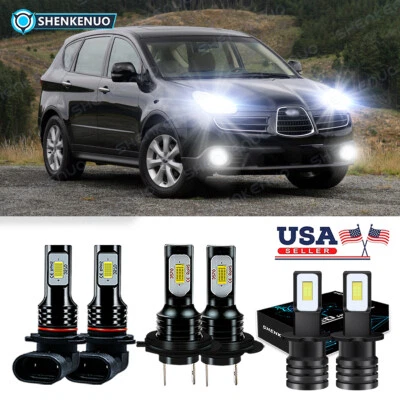Para Subaru B9 Tribeca 2006-2007 Bombilla Faro LED Luz Alta Baja + Luz Antiniebla 6 piezas Foto 1 de 4