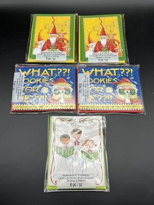 5 Packs of Mary Engelbreit Christmas Notecards Blank 30 Cards Total Holiday - Image 1 of 4