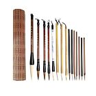 15Pcs Chinese Calligraphy Brushes Set, Painting Writing Brushes Watercolor Br...