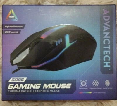 ADVANCTECH GO85 Gaming Mouse W/ Chroma RGB Backlit USB POWERED Color Breathing - Image 1 of 3