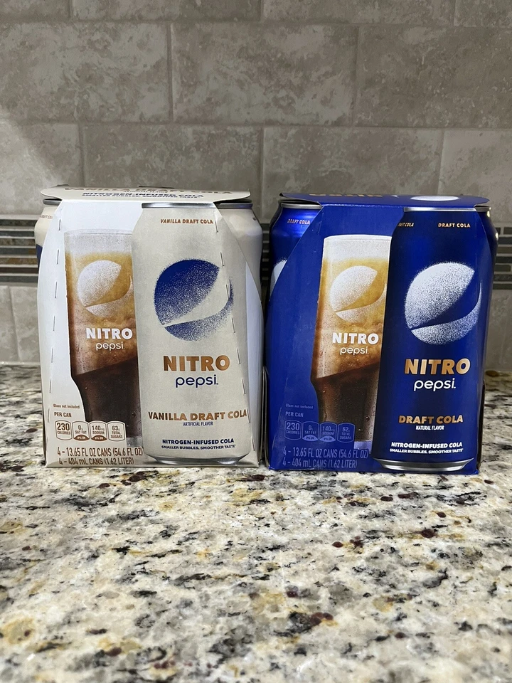 *New* Pepsi Nitro Draft Cola and Vanilla Draft Cola ( One of each 4-pack) - Image 1 of 1