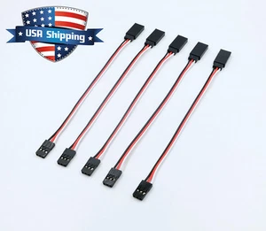 5pcs Heavy Duty Servo Extension Wire 22AWG 6in/15cm for Futaba/JR/Hitec/Spektrum - Picture 1 of 2