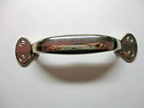 Boat Industrial Gate Door Drawer Grip Pull Handle Polished Chrome 3-3/4" Centers Cover