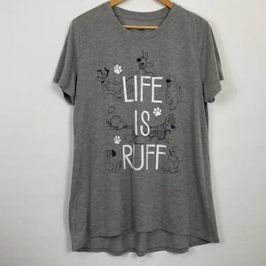 Disney Parks Dogs Life Is Ruff Short Sleeve Shirt Womens Size XL - Picture 1 of 5