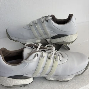 Mens ADIDAS Tour 360 White Leather Golf Boost Comfort EVN 791001 Shoes Sz US 12 - Picture 1 of 5